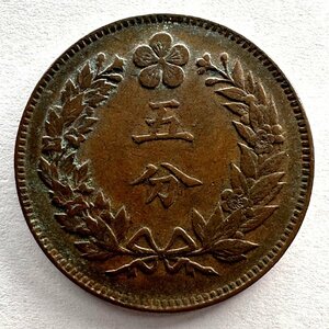 【朝鮮貨幣】開国501年（1892年）大朝鮮 5分銅貨 総量6.9g 1枚組 収集家放出品 99