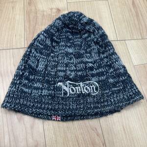 送料無料S80905 Norton ノートン ビーニー ニット 帽子 ニット帽 グレー ニットキャップ防寒　冬用