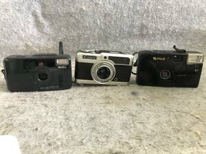 3台セット N-4083 ★ KONICA コニカ NEO-R / Canon キャノン Demi デミ / Fuji フジ DL-8 フィルムカメラ コンパクトカメラ