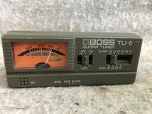 動作品 N-4085 BOSS ボス GUITAR BASS TUNER エレキギター ベース チューナー TU-6 チューニング_画像1