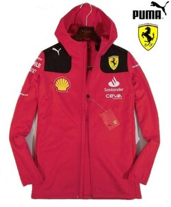 K水11650新品▼ プーマ x フェラーリ ソフトシェルジャケット 【 L 】裏フリース ジップアップフーディー PUMA×Ferrariジップアップパーカ