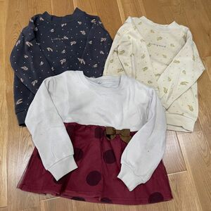 トレーナー 女の子 トップス 子供服 キッズ 長袖　裏起毛　110