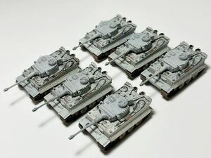 1/144 TAKARA Takara WTM World Tank Museum no. 5. Germany Tiger -ply tank winter camouflage ×6