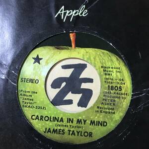 試聴 JAMES TAYLOR CAROLINA IN MY MIND / SOMETHING’S WRONG 両面NM 1969 