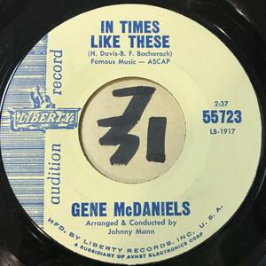 新品 バカラック＆デヴィッド作曲 GENE McDANIELS IN TIMES LIKE THESE オーディション・プレス 1964 