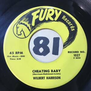 1959年ニューオーリンズ/ロッキンR&B WILBER HARRISON CHEATING BABY / DON’T WRECK MY LIFE 両面EX+ JAMAICAサウンドシステム定番