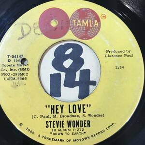 試聴 STEVIE WONDER HEY LOVE EX / TRAVELIN’ MAN VG(+) 