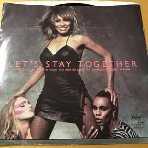 試聴 マーティン・ウェア (HEAVEN 17/B.E.F.) プレゼンツ TINA TURNER LET’S STAY TOGETHER / I WROTE A LETTER 両面NM 全英６位ヒット 