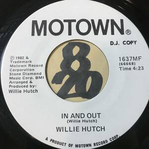 試聴 新品 シングル・オンリー/リズムボックス WILLIE HUTCH IN AND OUT PROMO PRESS 1982 シンセ・ブギー
