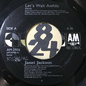 試聴 スロウ・ジャム/ジャマイカンソウル JANET JACKSON LET’S WAIT AWHILE / PRETTY BOY 両面EX+ ジャム＆ルイス名作 