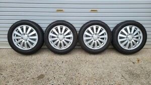 ダイハツ 純正 14×4.5J+45 155/65R14 PCD 100/4穴 BRIDGESTONE NEXTRY 2019年製 BS タイヤ アルミ ホイールコンテ タント ムーヴ 等