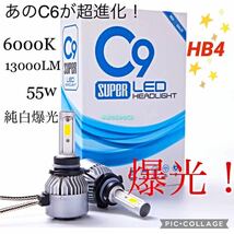 HB4 9006 LED ヘッドライト バルブ　C9 高輝度　フォグ ハイロー_画像2