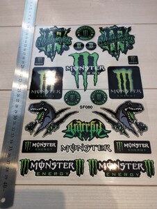 モンスターエナジー　ステッカー約20枚セット（1シート分）　車ステッカー　バイクステッカー　MONSTER ENERGY　　レーシングステッカー　