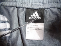 b1084◆adidas トラックパンツ◆アディダス size8 YOUTH シルバー ポリ素材 スリーラインジャージ ボトムス スポーツウェア 5K _画像6