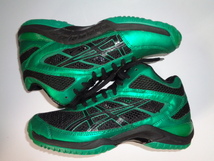 b988◆asics アシックス ゲルフープゼロ バスケットシューズ◆アシックス 定価14490円 US5 23.5cm 緑×黒 TBF695 gelhoop zero 軽量 5K _画像5