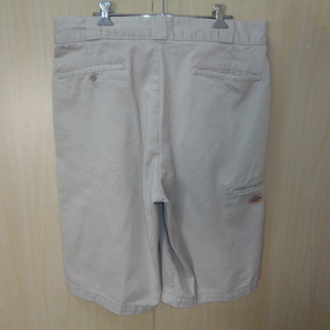 b1190◆Dickies マルチポケット ワークショーツ◆ディッキーズ 42283ST size33 ルーズフィット ライトベージュ 00s～ メキシコ製 5Kの画像4