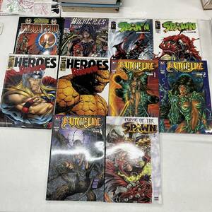 s1116-10. American Comics summarize set / display / interior / antique / Classic / Vintage / equipment ornament / Japanese edition /ma- bell /MARVEL/ Spawn 