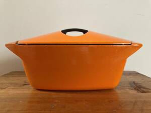 ルクルーゼ　コケル　le creuset coquelle オリジナル　ビンテージ　オレンジ　４．５L　中古