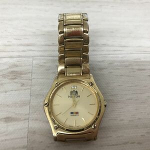 送料185円 ジャンク HILTON ヒルトン 腕時計 ゴールド 18K GOLD[N8867]