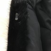 サガミンク SAGA MINK ロングコート ブラック系 黒系 15号 毛皮 ファー[N9022]_画像10