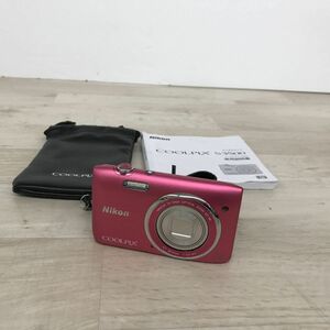 ジャンク Nikon デジタルカメラ COOLPIX S3500 ストロベリーピンク S3500PK[N9651]