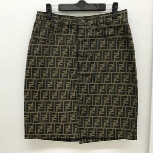 FENDI ズッカ柄 タイトスカート Size:46[N9560]