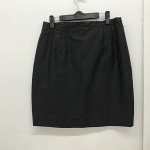 FENDI ズッカ柄 ナイロン タイトスカート Size:44 ブラック[N9556]