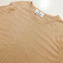 19AW uniform experiment JOHN SMEDLEY ユニフォームエクスペリメント ジョンスメドレー CREW NECK KNIT コットン ニット BEIGE 3 192080_画像3