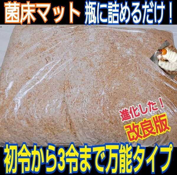 【改良版】ヒマラヤひらたけ菌床クワガタマット☆瓶やプリンカップに詰めるだけ☆オオクワ、ニジイロ、ヒラタ、ノコギリ幼虫が大きくなる!