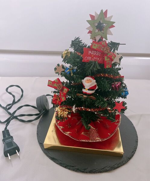 クリスマスツリー LEDライト付き サンタクロース