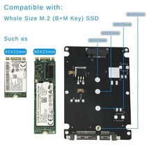 新品即決■送料無料M.2 NGFF SSD→SATA3.0 6Gbps/2.5インチHDD/SSD 省スペース設計2242 2260 2280対応【簡単装着SSD変換 ケースセット】_画像3