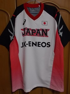 【正規品・古着】男子日本代表トレーニングシャツ　選手支給品　別注XOサイズ　アシックス製