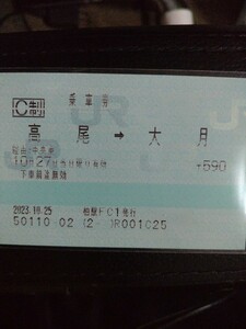 JR東日本乗車券マルス券（有効期限切れ）