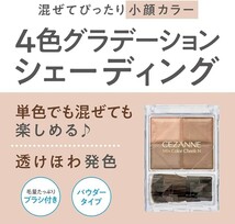 KOSEエルシア プラチナムアイカラーS-3★セザンヌ*ミックスカラーチーク10&20★ノーズ&アイブロウパウダー01キャメル＊４個セット_画像7