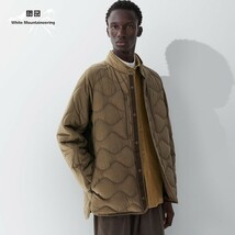 UNIQLO WHITE MOUNTAINEERING リサイクルハイブリッドダウンジャケット Lサイズ ブラウン 2023年モデル_画像6