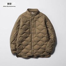 UNIQLO WHITE MOUNTAINEERING リサイクルハイブリッドダウンジャケット Lサイズ ブラウン 2023年モデル_画像1