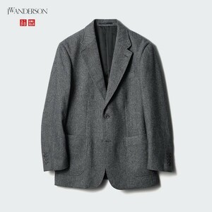 UNIQLO JWANDERSON テーラードジャケット(ウールブレンド) Lサイズ ダークグレー 2023年モデル JW ANDERSON コラボ