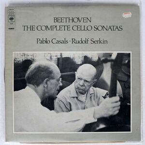 英 PABLO CASALS, RUDOLF SERKIN/BEETHOVEN COMPLETE CELLO SONATAS/CBS 78291 LP