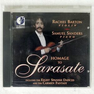 RACHEL BARTON : SAMUEL SANDERS/HOMAGE TO SARASATE/SONO LUMINUS DOR-90183 CD □