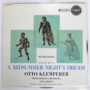 ペラ クレンペラー/メンデルスゾーン：劇音楽「真夏の夜の夢」/COLUMBIA OS3090 LP