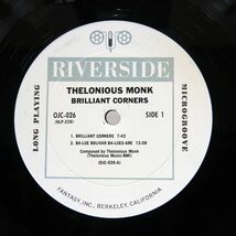 米 初期厚紙 THELONIOUS MONK/BRILLIANT CORNERS/RIVERSIDE OJC026 LP_画像2