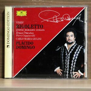 PLACIDO DOMINGO/VERDI: RIGOLETTO HIGHLIGHTS/DEUTSCHE GRAMMOPHON 435 416-2 CD □