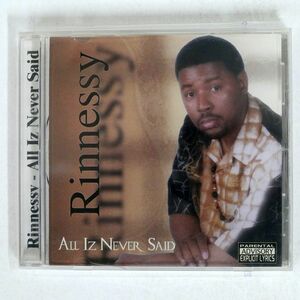 RINNESSY/ALL IZ NEVER SAID/MACTIVITY PRODUCTIONS NONE CD □