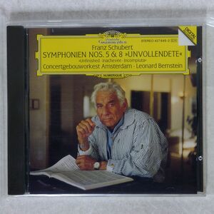 CONCERTGEBOUWORKEST AMSTERDAM, LEONARD BERNSTEIN/FRANZ SCHUBERT, : SYMPHONIEN NOS. 5 & 8/DEUTSCHE GRAMMOPHON 427 645-2 CD □