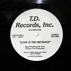 MFSB/LOVE IS THE MESSAGE / MY FIRST MISTAKE/T.D. RECORDS, INC. TD804 12