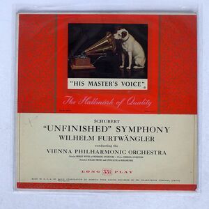 米 WILHELM FURTWANGLER/シューベルト SYMPHONY NO. 8, IN B MINOR/RCA VICTOR LHMV1020 LP
