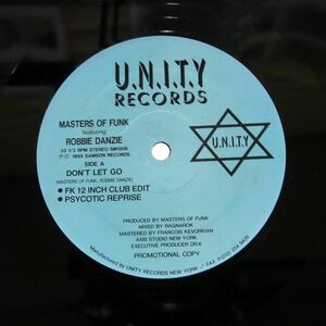 MASTERS OF FUNK/DON’T LET GO (FK 12INCH CLUB EDIT)/U.N.I.T.Y SM1006 12