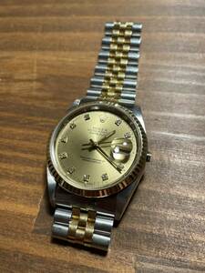 ROLEX DATE JUST SS×YG 10P/ロレックス/腕時計 /稼働品/メンズ