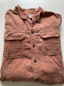 好色！70'sLEVI'Sリーバイス・Panatelaコーデュロイボックスシャツ！ココアブラウン！100円～最落無し！検索40s50s501XXショートホーンBIGE