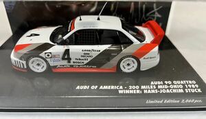 AUDI 90 QUATTRO AUDI OF AMERICA-200 MILE WINNER 1/43 scale MINICHAMPS 製